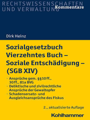 cover image of Sozialgesetzbuch Vierzehntes Buch--Soziale Entschädigung--(SGB XIV)